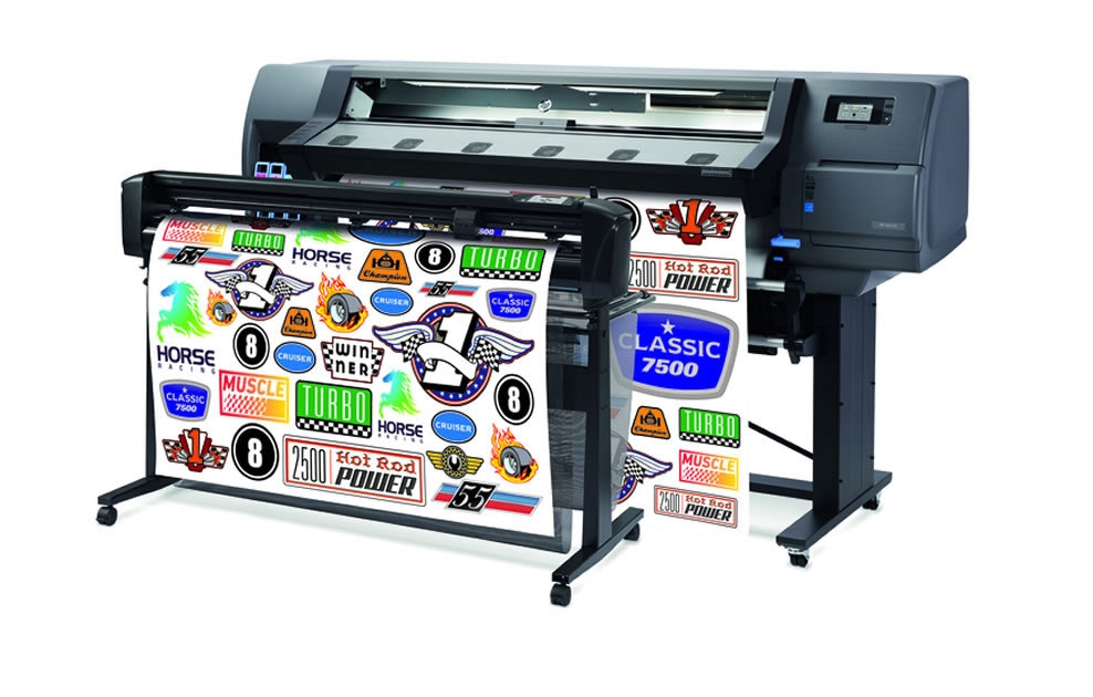 HP Latex L315, 54”, large wide format latex printer cutter, outdoor print applications, vinyl, signage, solvent printer, banner, wallpaper, canvas