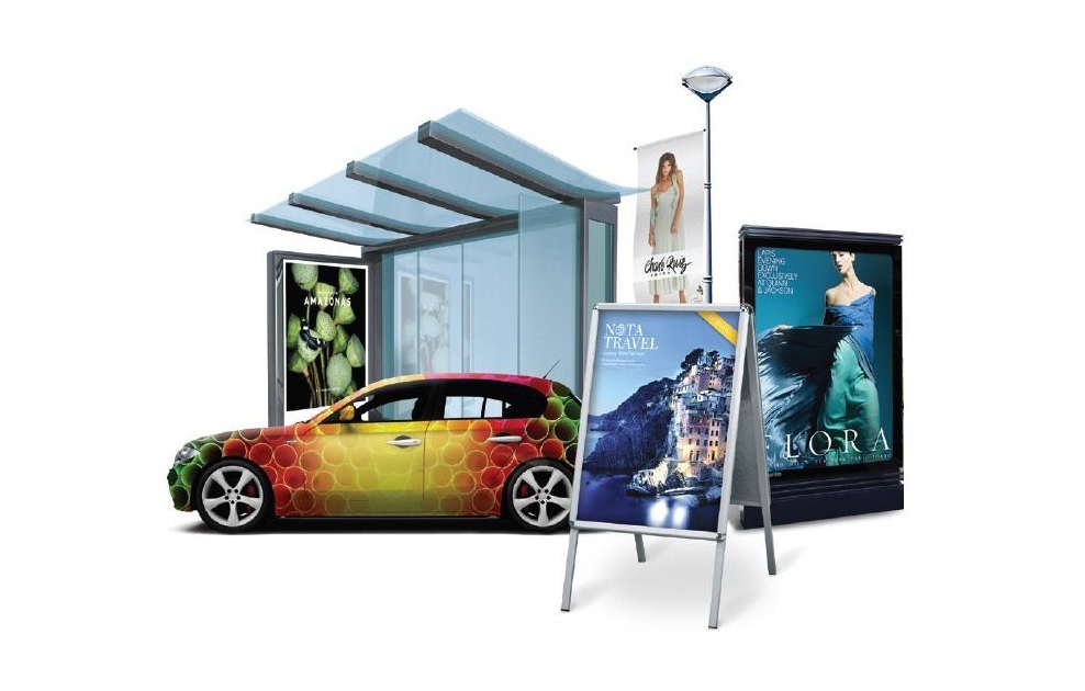 large format graphics latex indoor outdoor applications, eco solvent, vinyl, signage, canvas, banner, wallpaper, exhibitions, retail displays