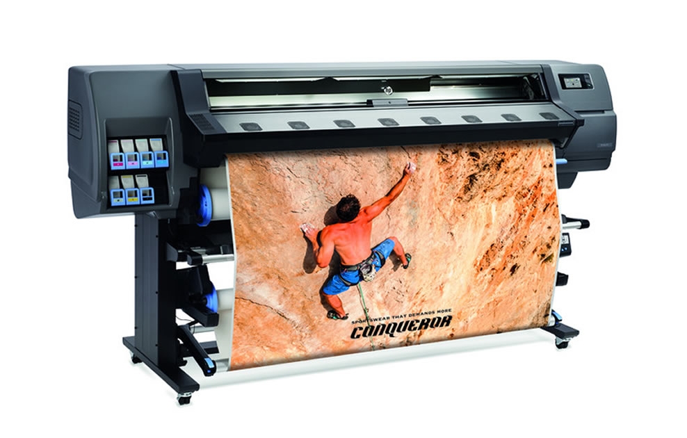 HP Latex L335, 54”inch, large wide format latex printer cutter, outdoor print applications, vinyl, signage, solvent printer, banner, wallpaper, canvas