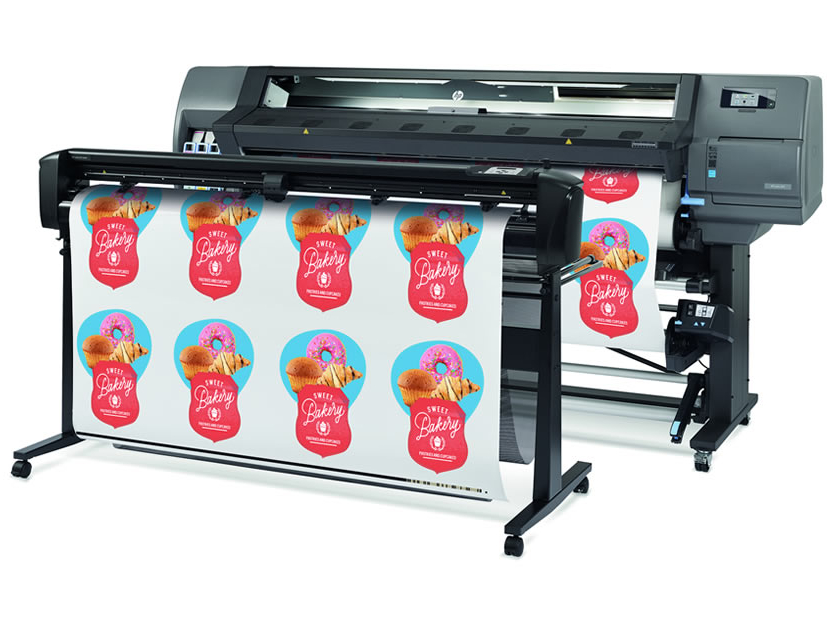 HP Latex L335, 54”inch, large wide format latex printer cutter, outdoor print applications, vinyl, signage, solvent printer, banner, wallpaper, canvas