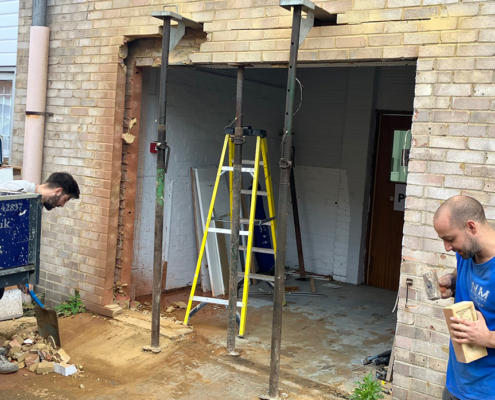 Door arch before lintel