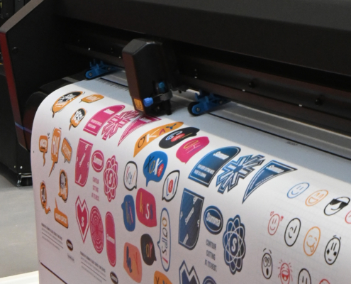 Summa S1 D160 sample stickers for cutting