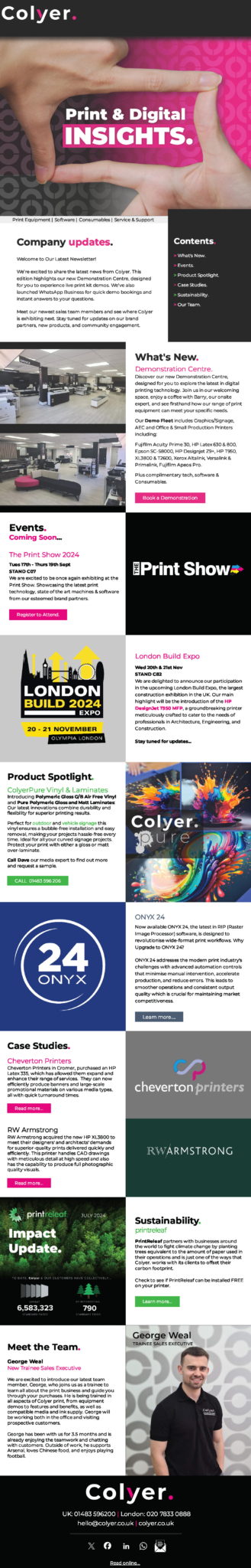 Colyer Newsletter july 24