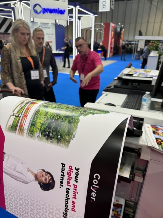 The Printshow 2024 - Colyer stand using the Fujifilm Revoria Press SC180